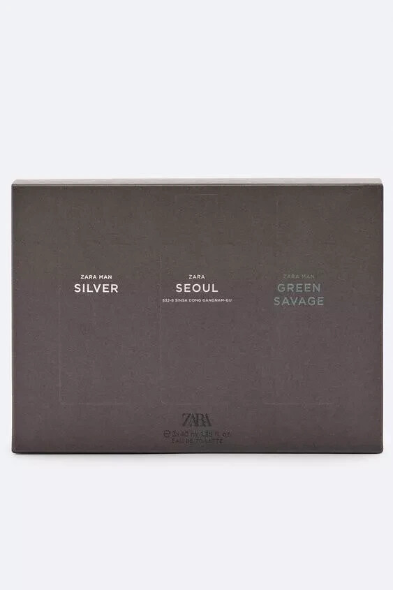 ZARA 香水 メンズ seoul silver green savage Zara Man Silver & Green Savage & Seoul 3 x 40ml Set 3 X 1.35