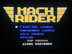 Mach Rider (NES, 1985) By Nintendo (Cartridge Only) 5 Screw NTSC