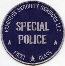 EXECUTIVE SECURITY SERVICES FIRST CLASS WASHINGTON DC SPECIAL POLICE PATCH