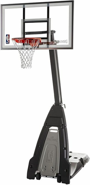 Spalding The Beast 60" Glass Portable Basketball Hoop | eBay