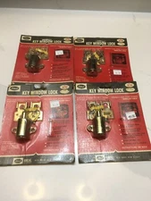 Lot 4 IDEAL Security Key Window Lock Brass Finish Closed or Ventilation Position