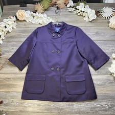Simply Vera Vera Wang Women's Jacket Blazer Size Small Purple Double Breasted