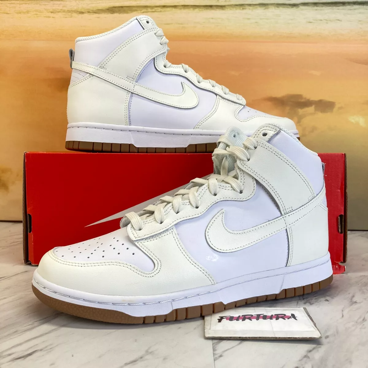 Nike Dunk High White Sail Gum DD1869-109 Women's Size 8.5 Shoes