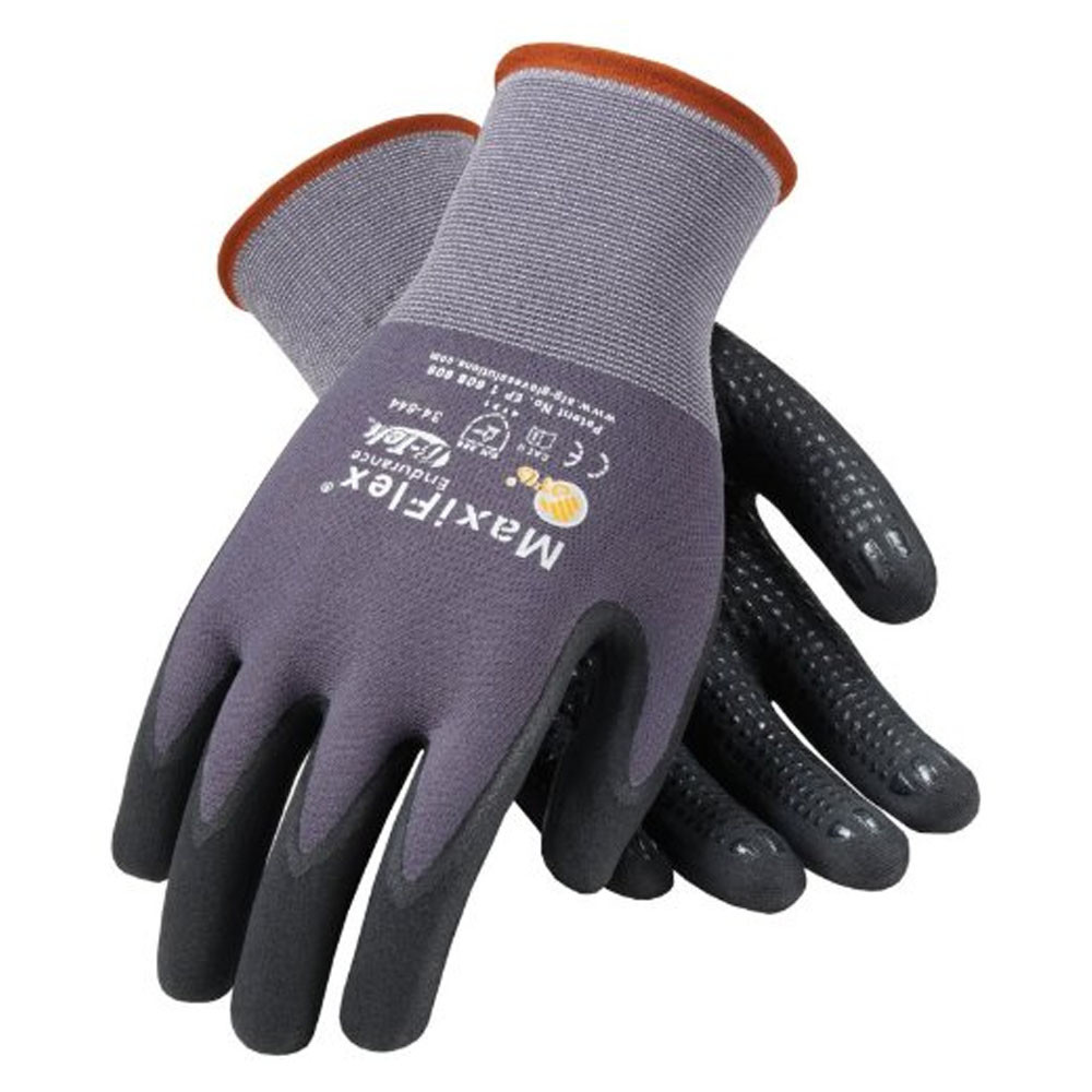 Atg Handschuhe MaxiFlex® Ultimate™ 34-874 Größe 9 Grau/schwarz EN 388 PSA-Kategorie