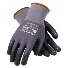 ATG 34-844 Maxiflex Nylon, Micro-Foam Nitrile Grip Gloves, Black/Gray, Small, 12