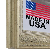 Custom Matted Picture Poster Frame & Mat 2-1/2" Silver Victoria 1556 16x20 24x36