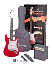 Chitarra Elettrica Amplificatore 10 w Custodia e Kit Accessori Candy Apple Red