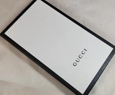Gucci Black White Storage Gift Box Black Bottom 8.25 x 4.75 x 1 Accessory Size