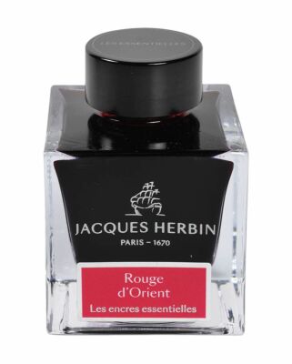J. Herbin Essential Bottled Ink for Fountain Pens in Rouge d Orient - 50mL NEW