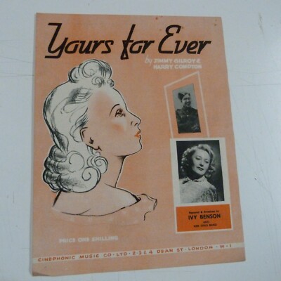 Liederblatt YOURS FOR EVER Ivy Benson 1943 #25.08.2020