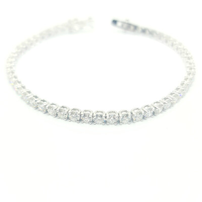 Weißgold 750 Tennisarmband 6.65ct(50 Brillanten) G/SI-VS 18cm HRD Zertifikat