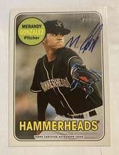 2018 Topps Heritage Minor League Merandy Gonzalez RC Auto #ROA-MGO Marlins