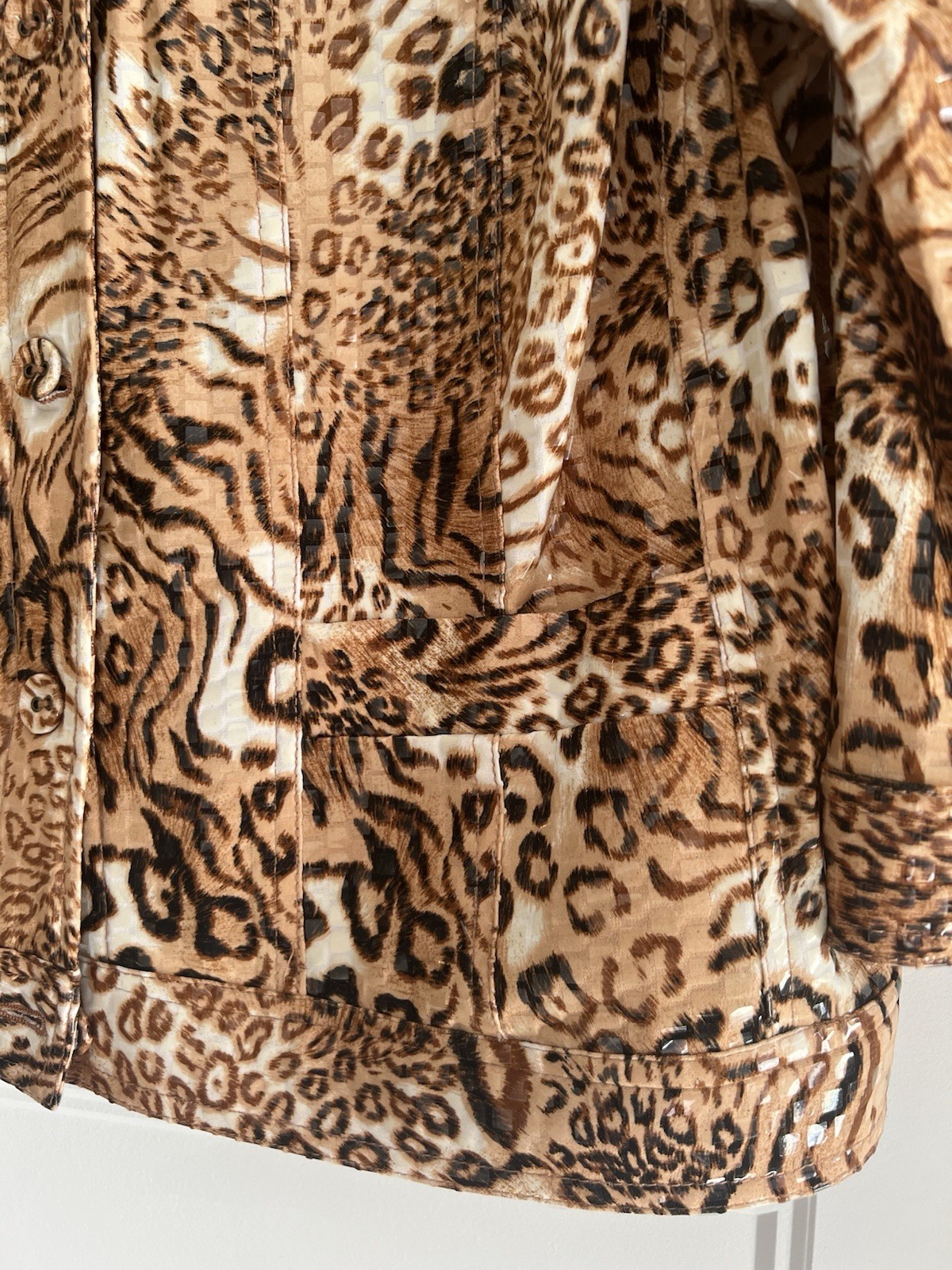 Ruby Rd Jacket  Brown Cheetah Animal Button Up Wo… - image 3