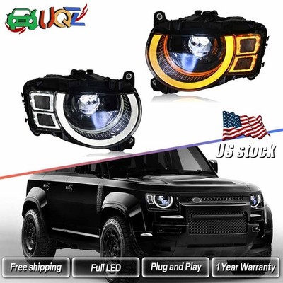 LED Projector Headlights for Land Rover Defender Low/High Beam Full LED 20-2025