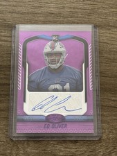 2019 Panini Certified Ed Oliver Rookie Signatures Mirror Purple Etch 1/5 Bills