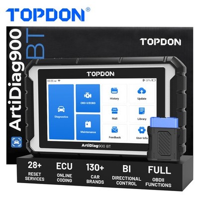 TOPDON AD900BT Bidirectional OBD2 Scanner ECU Coding FCA AutoAuth All System