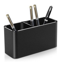 Stifthalter BüRo Organizer Aluminium Metall Schreibtisch Pinselhalter Schwarz