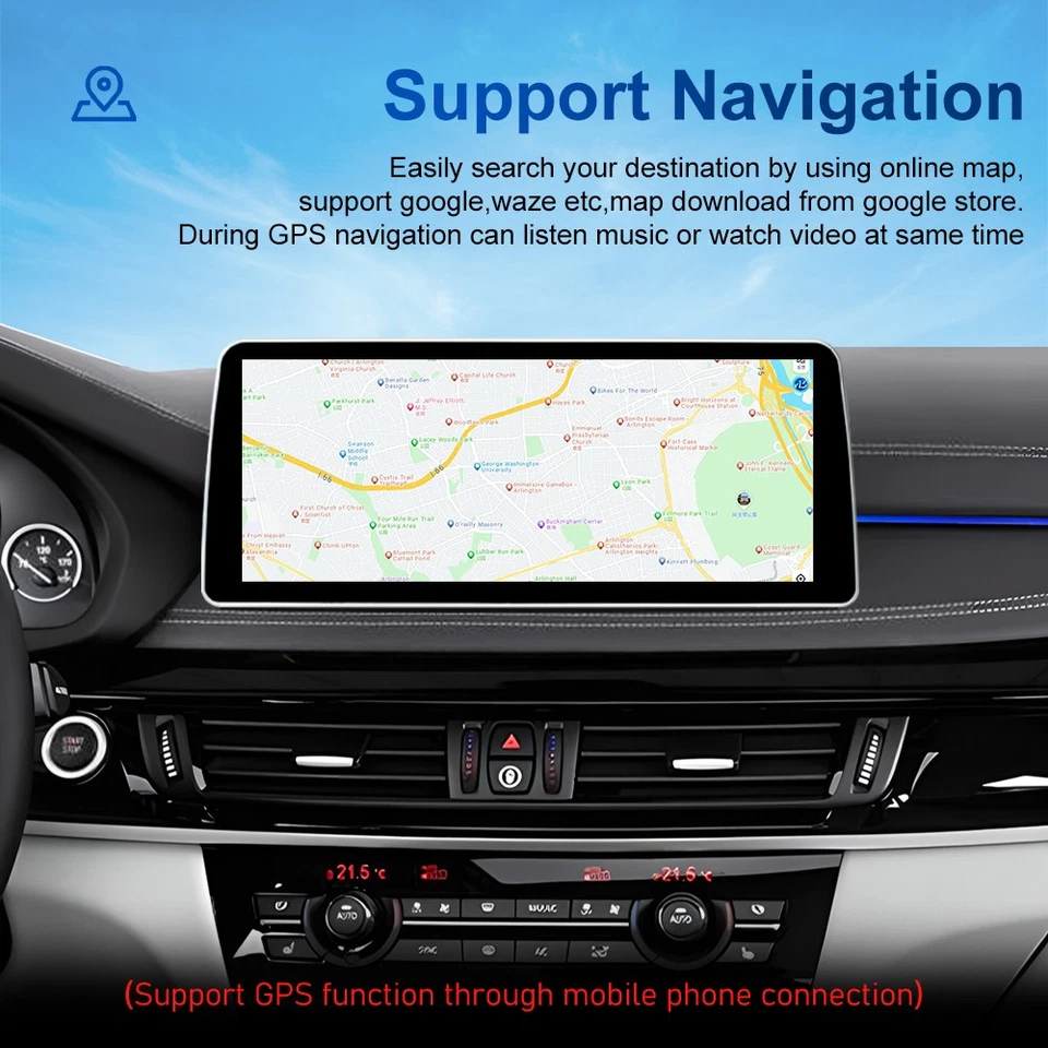 12,3" Linux Autoradio Apple CarPlay Für BMW X5 F15 X6 F16 NBT Bluetooth USB SWC - Bild 4 von 4