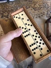 Civil War Mid 19th Century Sailor Made Set Of Dominos In Dovetailed Box