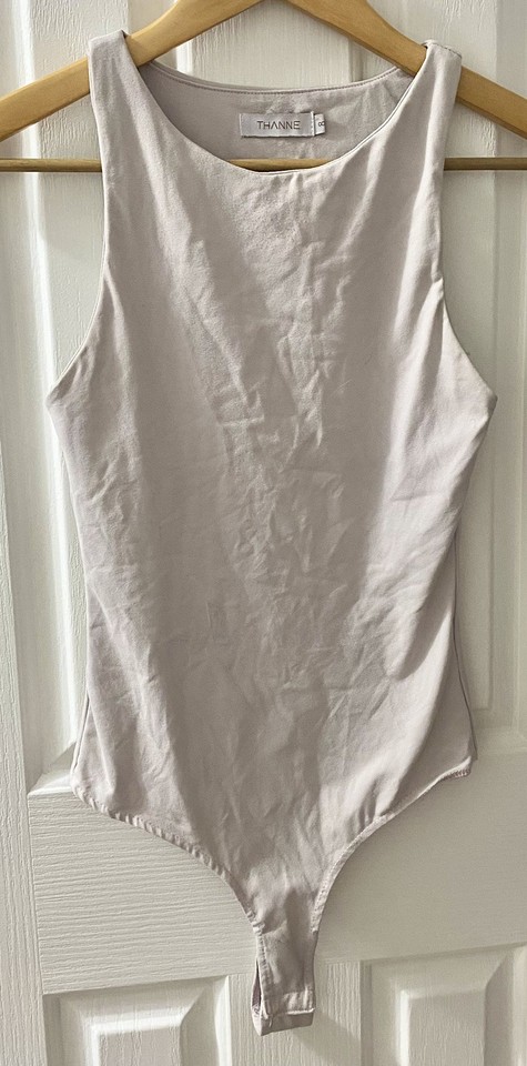 THANNE Ladies Light Grey Sleeveless Tank Top Bodysuit Size 8 (AU6)