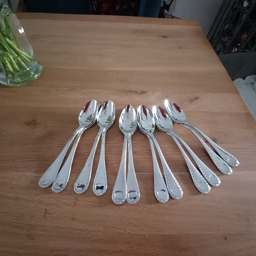12 Stück Rosenthal Versace Löffel, versilbert 150 er, Tafellöffel 20,5 cm, - Bild 3 von 4