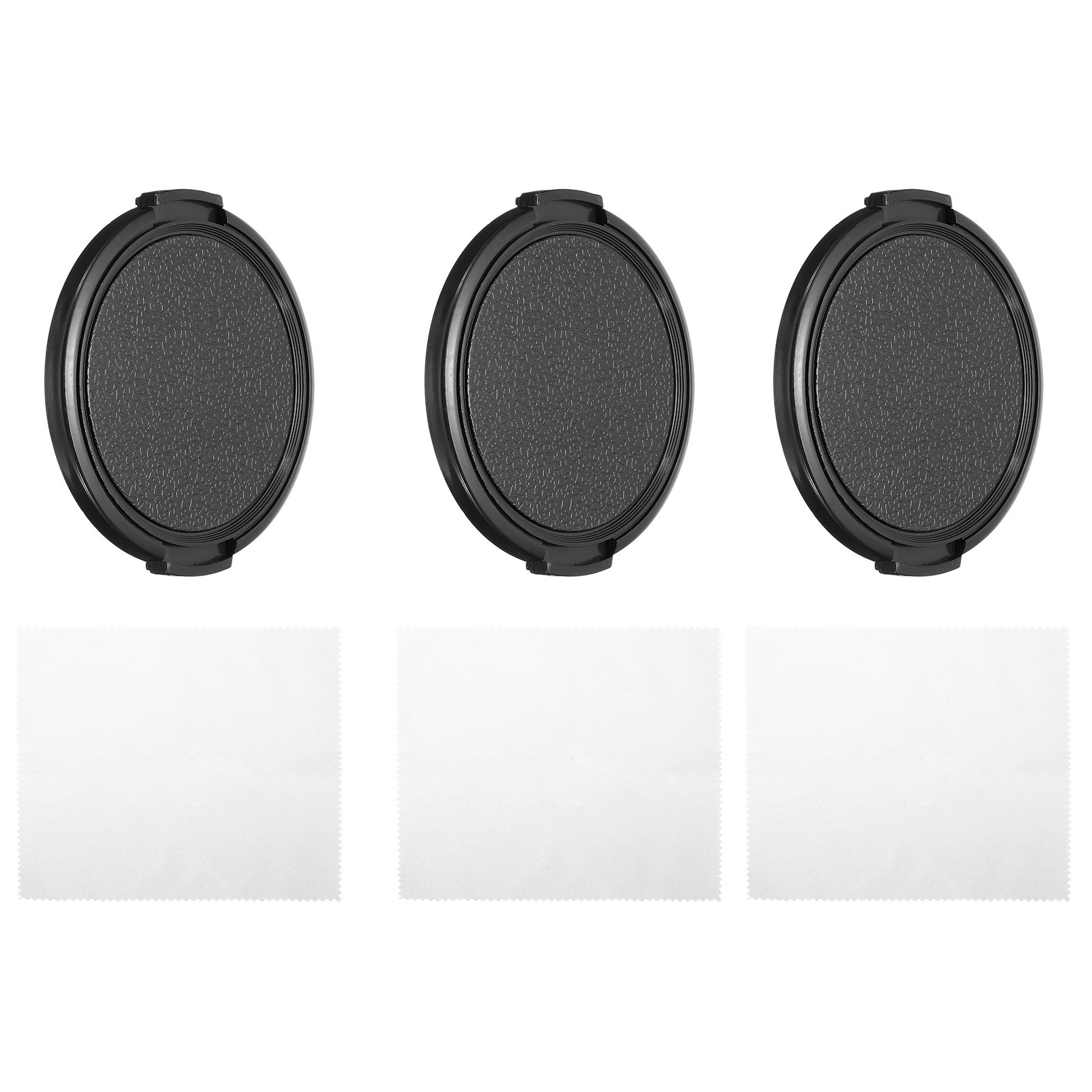62mm Lens Cap, 3 Pack Sides Pinch Snap Camera Lens Cover for Front Lens