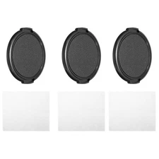 62mm Lens Cap, 3 Pack Sides Pinch Snap Camera Lens Cover for Front Lens
