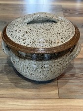 Speckled Grey Ceramic Baking Stew Pot With Li...