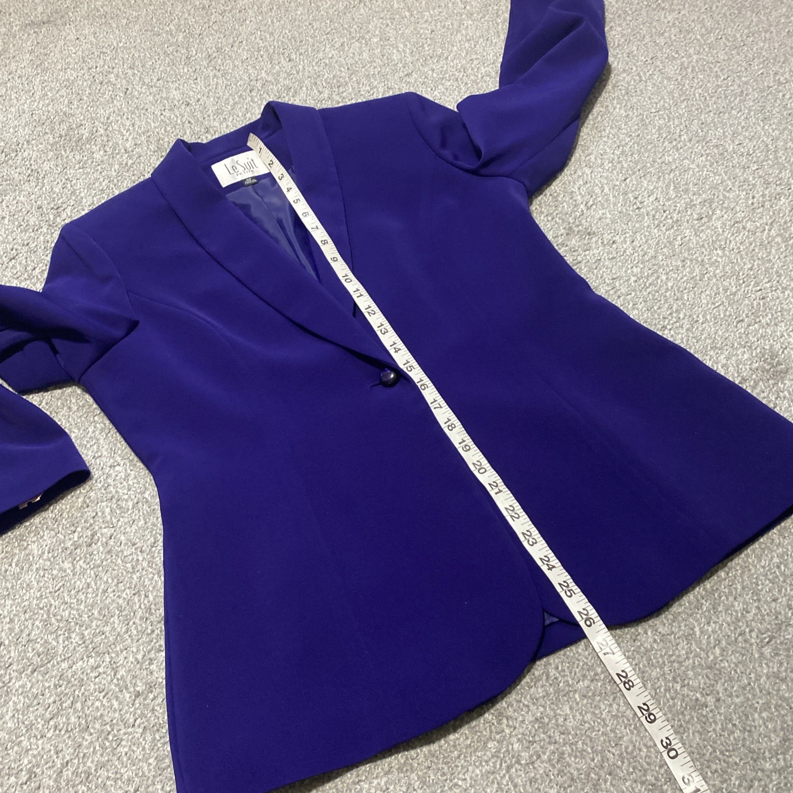 Le Suit 3 Pc Purple Skirt Suit 10P Petite Shawl Collar Blazer Tank Skirt Lined