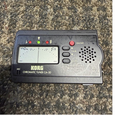 Korg CA-30 Chromatic Tuner Tested Working Guitar Bass Violin Orchestra Tuner