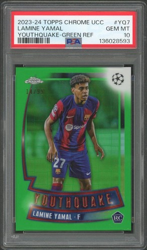 2023-24 Topps UEFA Club Competitions Ultimate Stage Chrome Lamine Yamal Green USC16
