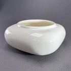 HAEGER Low profile pottery, white 7.25” VTG 1998 MCM