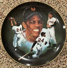 WILLIE MAYS SAN FRANCISCO GIANTS Hackett Hand Signed PLATE Limited New BASEBALL