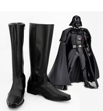 Darth Vader Cosplay Punch Storm White Trooper PU black Boots shoes Halloween