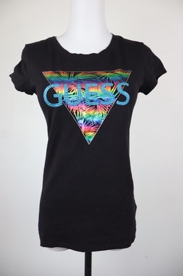 GUESS DAMEN SHIRT S WOMAN T-SHIRT KURZARM VINTAGE CASUAL BAUMWOLLE ELASTHAN