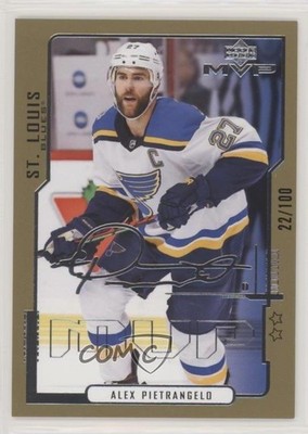 2020-21 Upper Deck MVP 20th Anniversary 2nd Star 22/100 Alex Pietrangelo #89 0x1