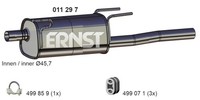 EndschalldäMpfer NachschalldäMpfer Ernst 011297 FüR Opel Corsa Combo X01 Tour