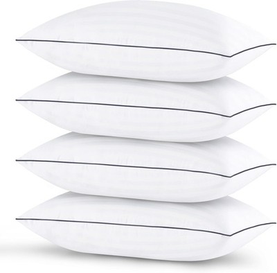 GOHOME Pillows Standard Size Set of 4 - Bed (Pack 4), White 