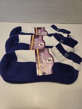 FootJoy Women's ProDry Advanced Golf Comfort Socks 3 Pairs White/Purple 6-9 New