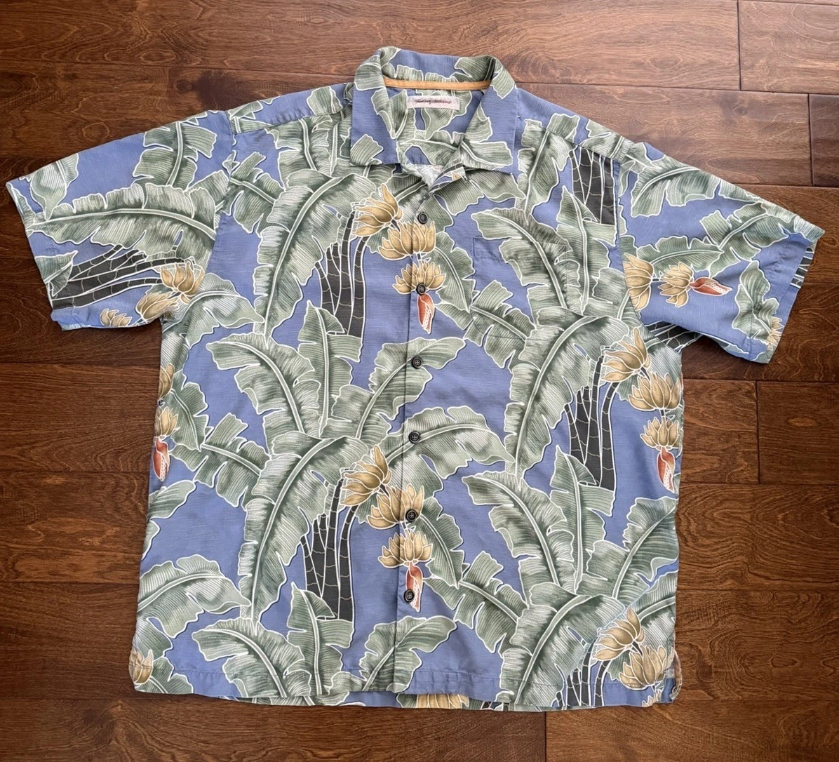 Tommy Bahama Hawaiian Shirt Mens XL Silk Floral Colorful Tropical