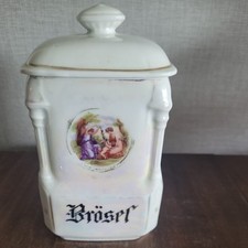 Vintage Lusterware Bread Crumbs Canister Czechoslovakia!