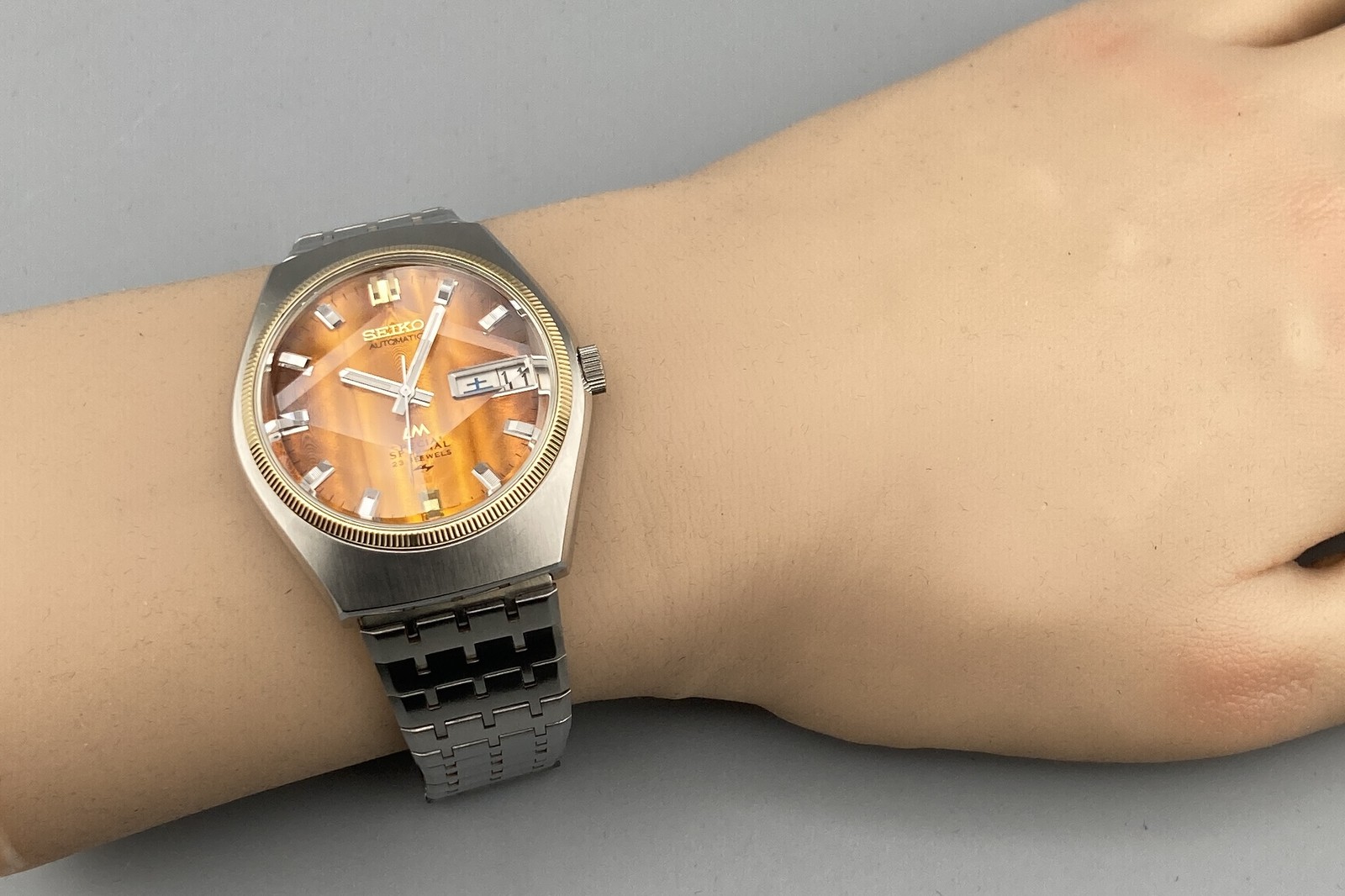 Rare Seiko Lord Matic Special 5216-7020 Orange Dial Kanji Automatic Men's Watch image 3