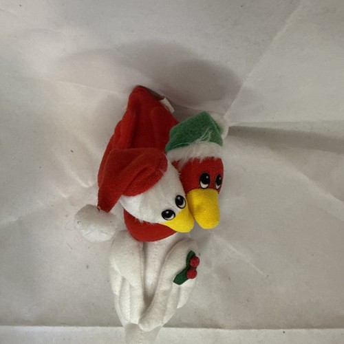 Bird Russ Christmas Hugging Ducks Geese Red & White - 第 10/12 張圖片