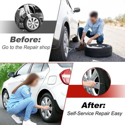100pcs Tire Repair Nail Kit Steel Rubber Coated with Screwdriver for Auto