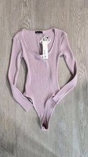 Zara Ribbed Knit Bodysuit - size S - New with Tags