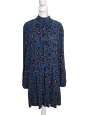 Shein Teal Blue Leopard Print Mini Dress Size Large