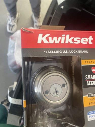 KWIKSET SMARTKEY 985 Double Cylinder Deadbolt Satin Nickel KEYED BOTH SIDES - Picture 5 of 9