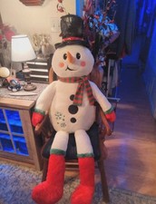 HOLIDAY PLUSH SNOWMAN 34.5" Brand New in Sealed Plastic