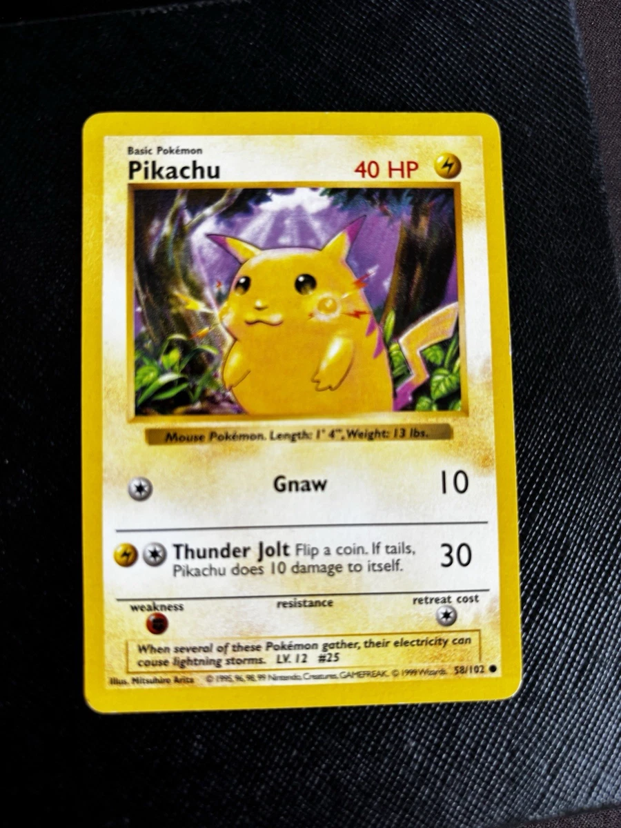 Pikachu Pokémon TCG Shadowless Individual Collectible Card Game