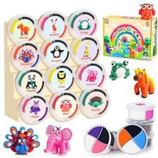 Helsort Air Dry Clay Kit for Kids, 12 Animals Modeling Clay Set, Kids Craft